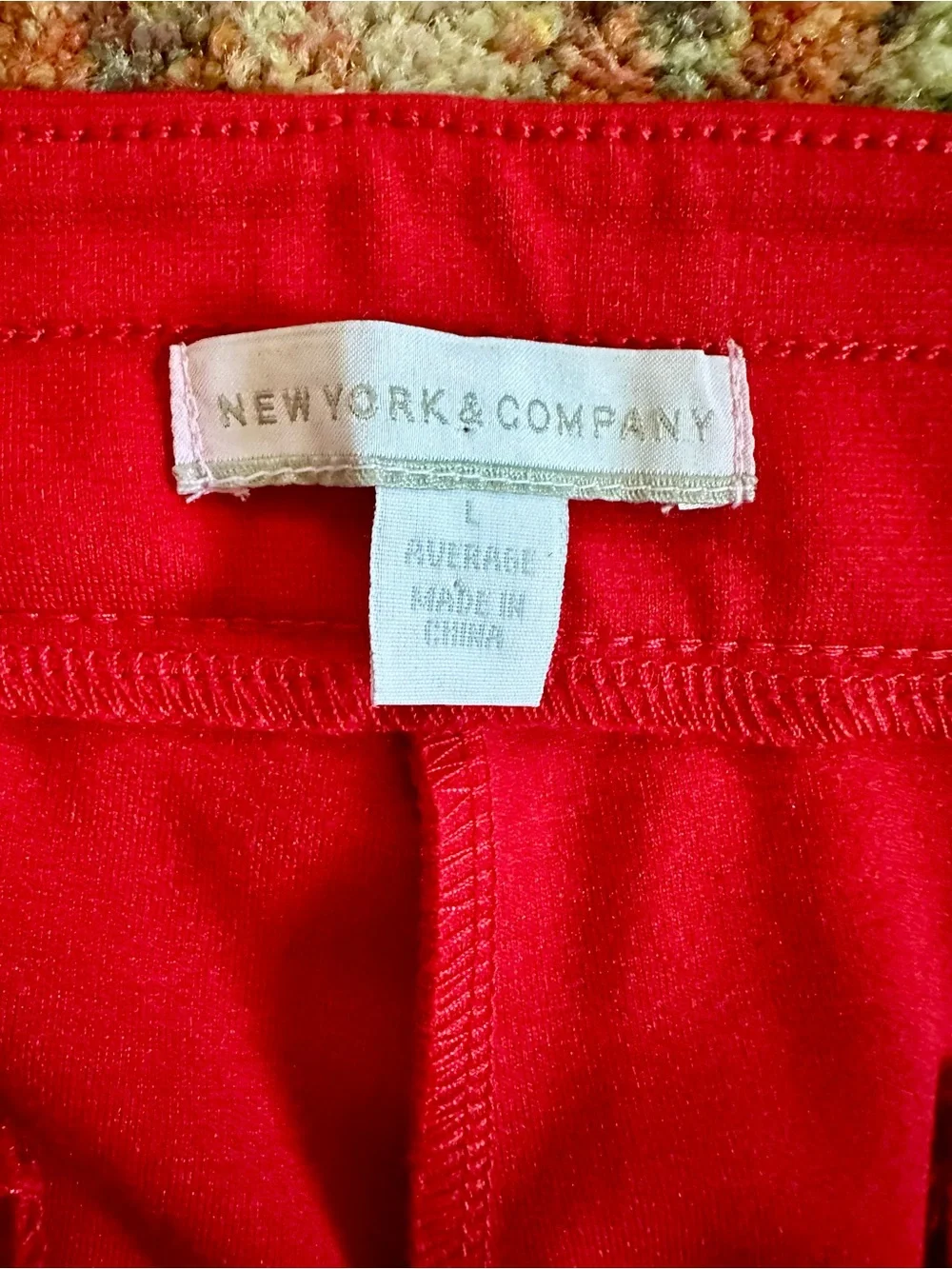 New York & Company Red Boot Cut Pants